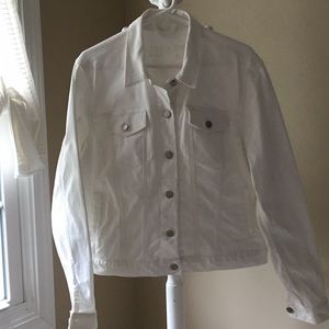 Gap 1969 White Denim Jean Jacket Size XL